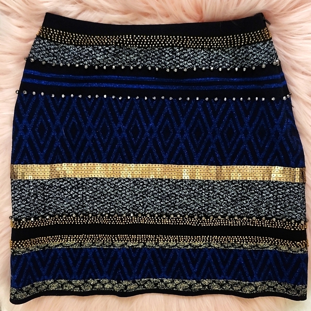 PRE-LOVED GUESS By MARCIANO EMBELLISHED BANDAGE MINI SKIRT-XS